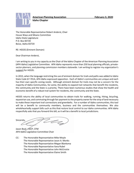 H0335 – APA ID Letter of Support