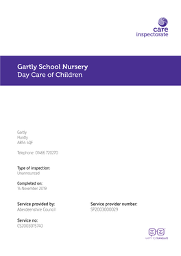 Gartly School Nursery Day Care of Children