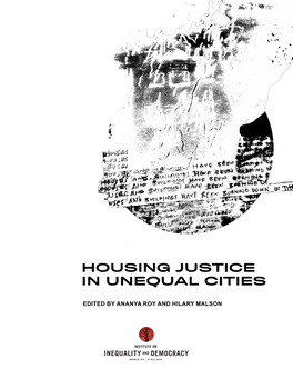 Housing Justice in Unequal Cities