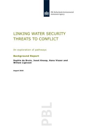 Linking Water Security Threats to Conflict