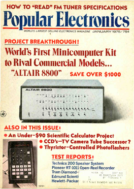 Build the Altair 8800 Mini Computer, Part 1