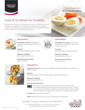 Grab N Go Meals for Students