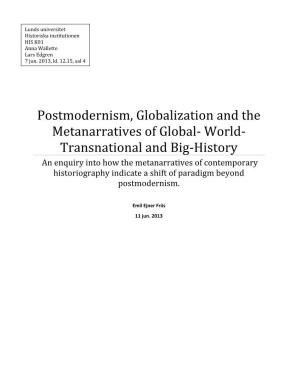 Postmodernism, Globalization and The
