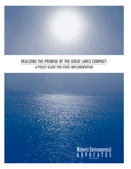 Great Lakes Compact: a Policy Guide for State Implementation