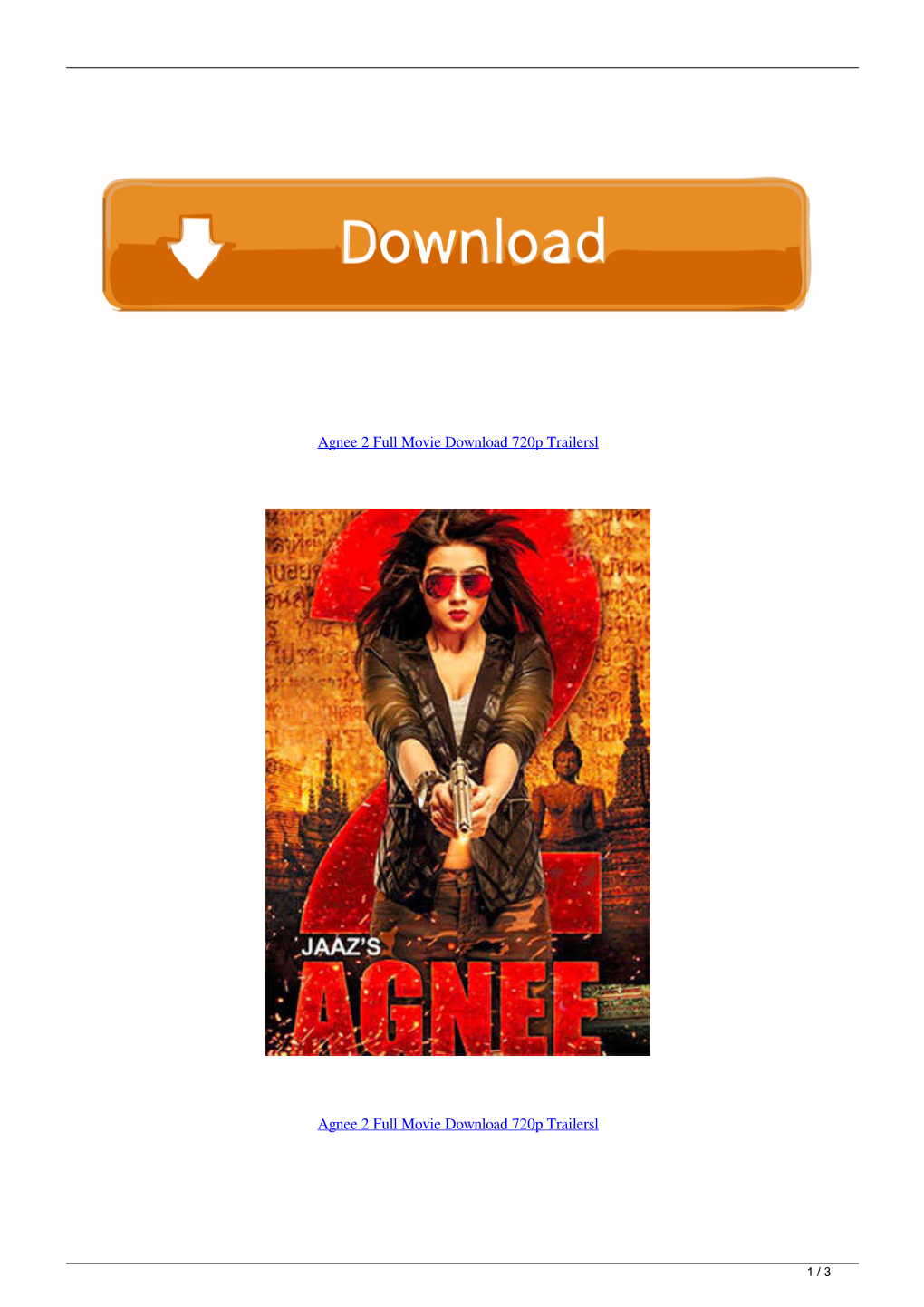 Agnee 2 Full Movie Download 720P Trailersl