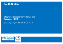 South Sudan IDSR Bulletin