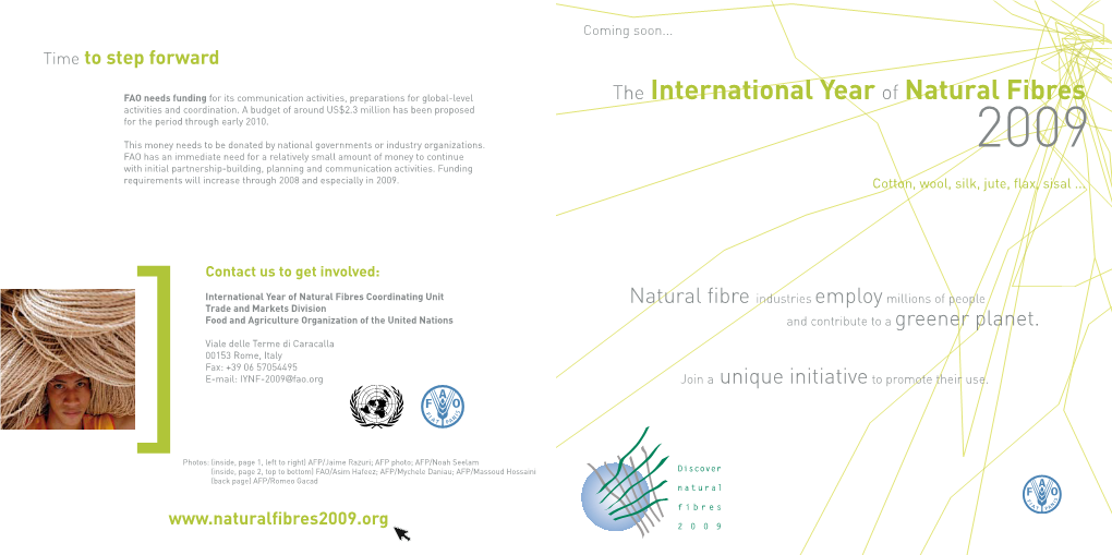 The International Year of Natural Fibres Activities and Coordination