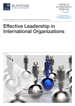 Effective Leadership in International Organizations