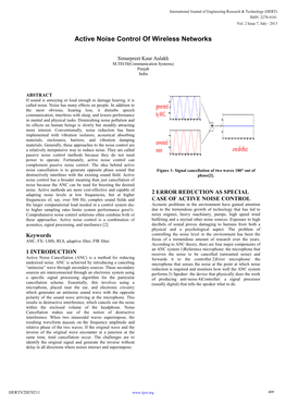 Active Noise Control of Wireless Networks