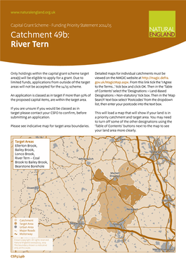 Catchment 49B: River Tern