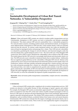 Sustainable Development of Urban Rail Transit Networks: a Vulnerability Perspective