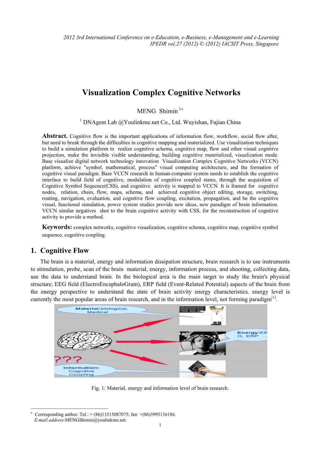 Visualization Complex Cognitive Networks