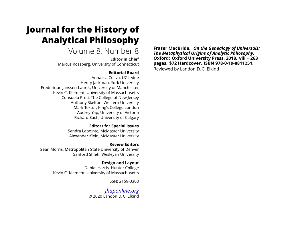 The Metaphysical Origins of Analytic Philosophy