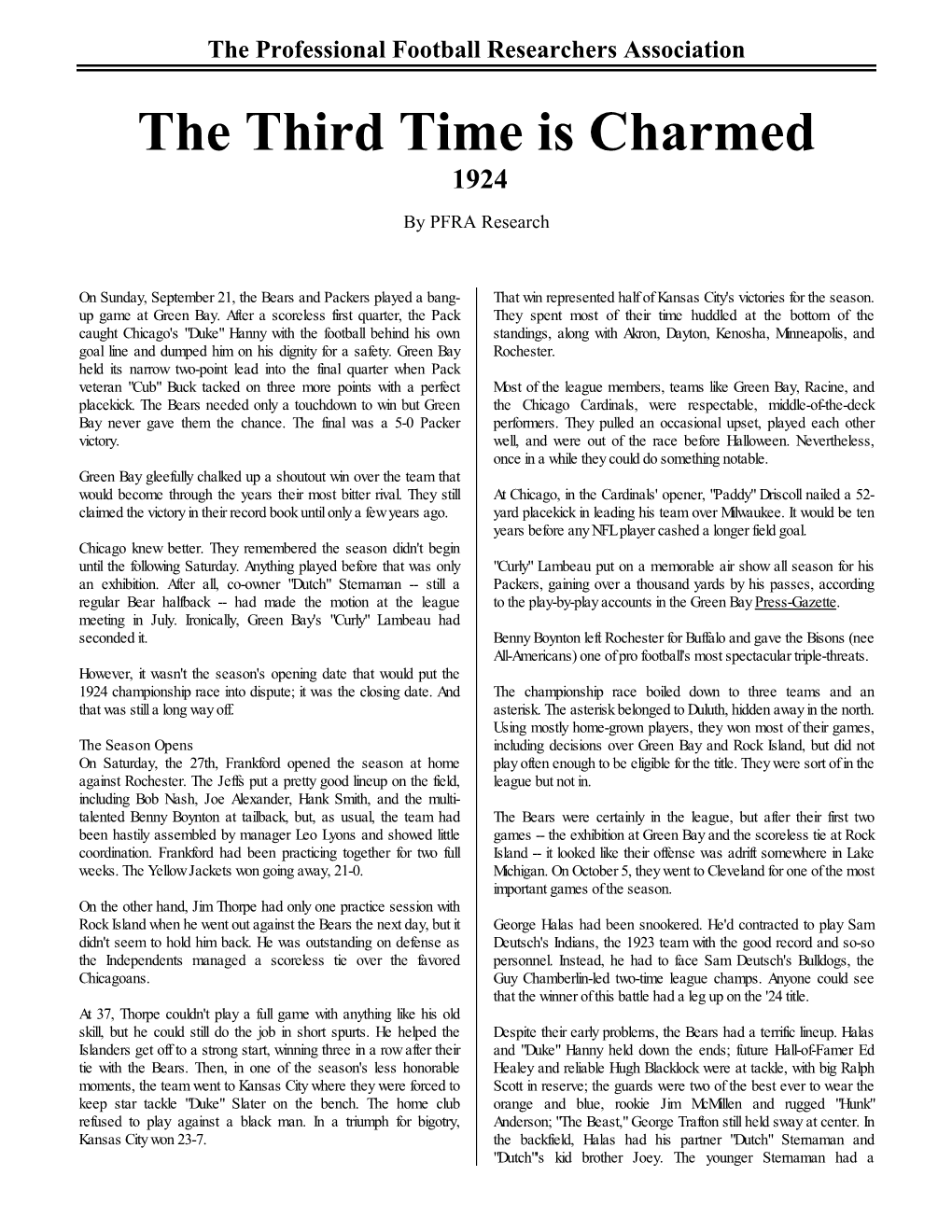 1924:The Third Time Is Charmed