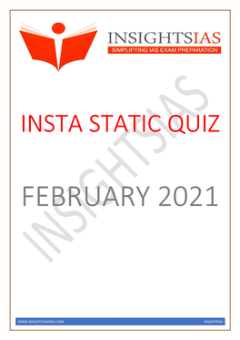 INSTA February 2021 Static Quiz Compilation