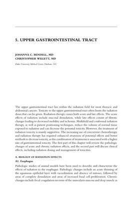 5. Upper Gastrointestinal Tract