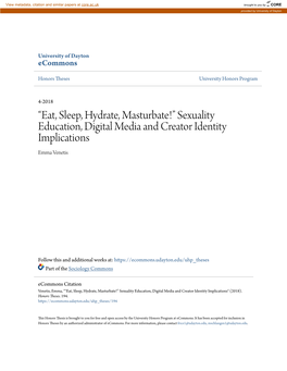 Â•Š Sexuality Education, Digital Media and Creator Identity