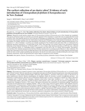 Chenopodiaceae) in New Zealand