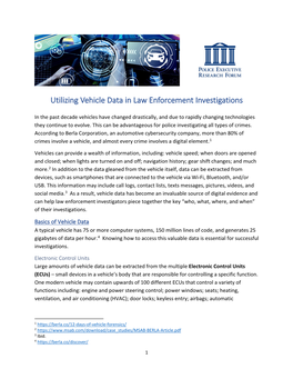 Utilizing Vehicle Data in Law Enforcement Investigations