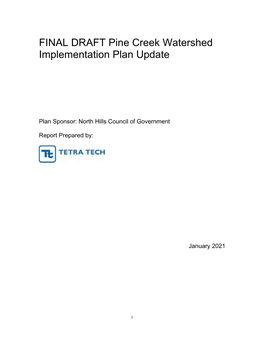 FINAL DRAFT Pine Creek Watershed Implementation Plan Update