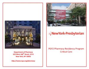 PGY2 Pharmacy Residency Program Critical Care