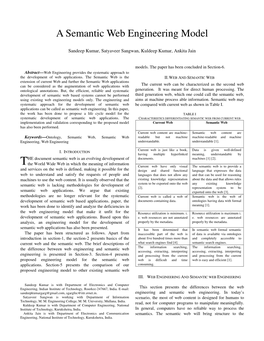 A Semantic Web Engineering Model