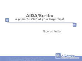 AIDA/Scribo a Powerful CMS at Your Fingertips!