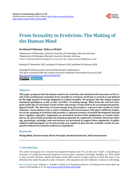 From Sexuality to Eroticism: the Making of the Human Mind