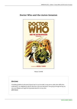 Download Book / Doctor Who and the Auton Invasion