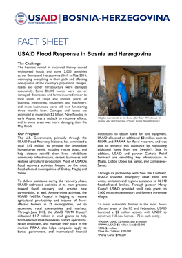 USAID Flood Response in Bosnia and Herzegovina