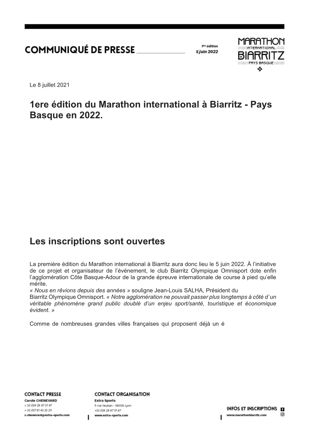 1Ere Édition Du Marathon International À Biarritz - Pays Basque En 2022