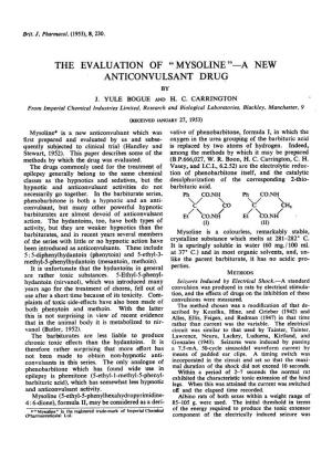 Anticonvulsant Drug by J