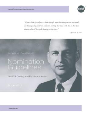 NOMINATION GUIDELINES 2011 Nomination Guidelines