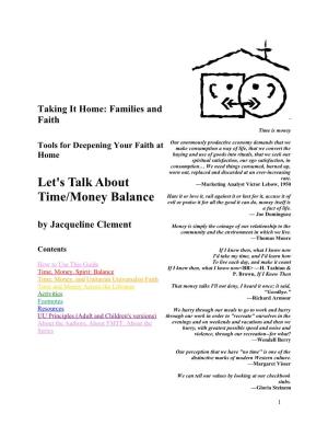 Let's Talk About Time/Money Balance