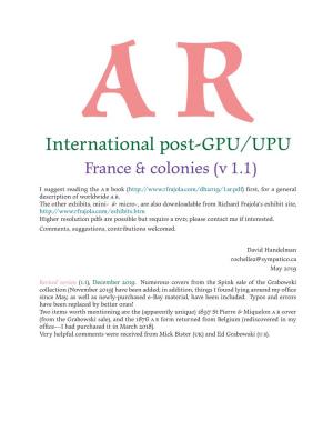 International Post-GPU/UPU France & Colonies (V 1.1)