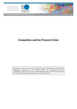Competition and the Financial Crisis
