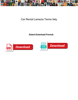 Car Rental Lamezia Terme Italy