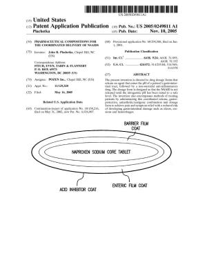 (12) Patent Application Publication (10) Pub. No.: US 2005/0249811 A1 Plachetka (43) Pub