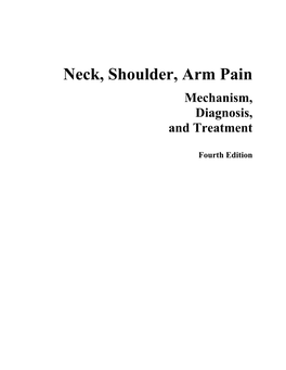 Neck, Shoulder, Arm Pain