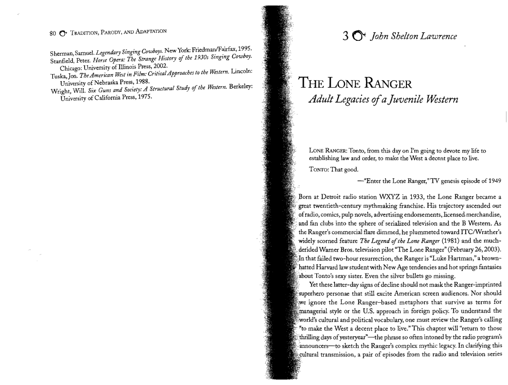 THE LONE RANGER University of California Press, 1975