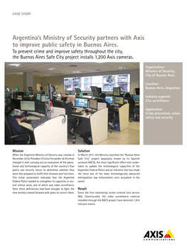 Argentina's Ministry of Security Partners with Axis to Improve Public