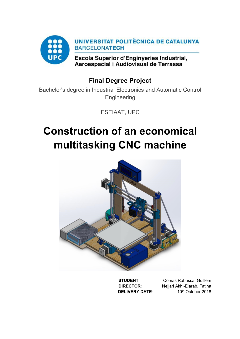 Construction of an Economical Multitasking CNC Machine