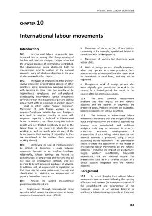 International Labour Movements