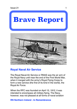 Brave Report Issue 21 RNAS
