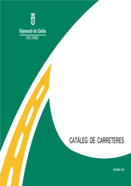 Catàleg De Carreteres De La Diputació De Lleida 2018 (PDF)