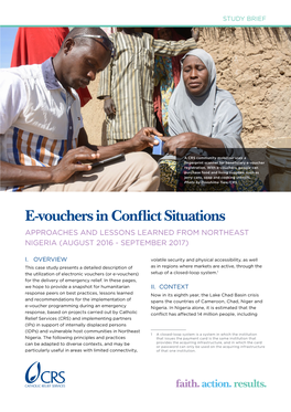 E-Vouchers in Conflict Situations APPROACHES and LESSONS LEARNED from NORTHEAST NIGERIA (AUGUST 2016 - SEPTEMBER 2017)