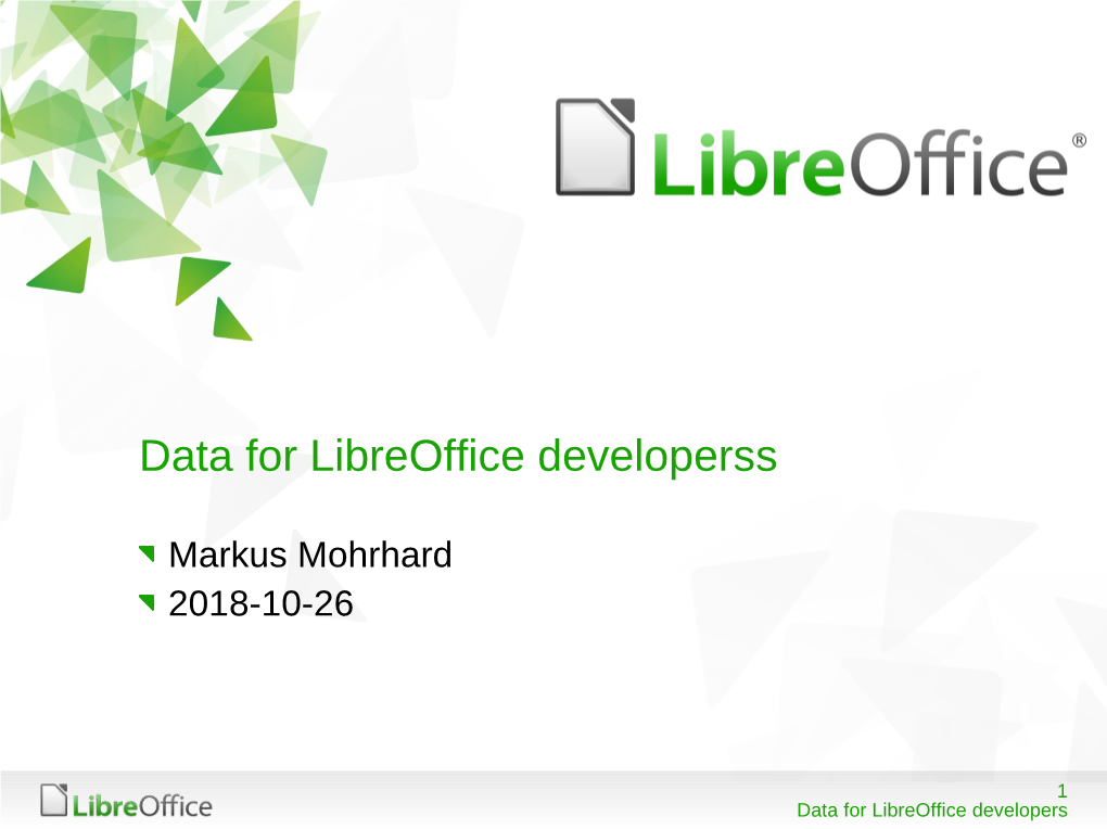 Data for Libreoffice Developerss