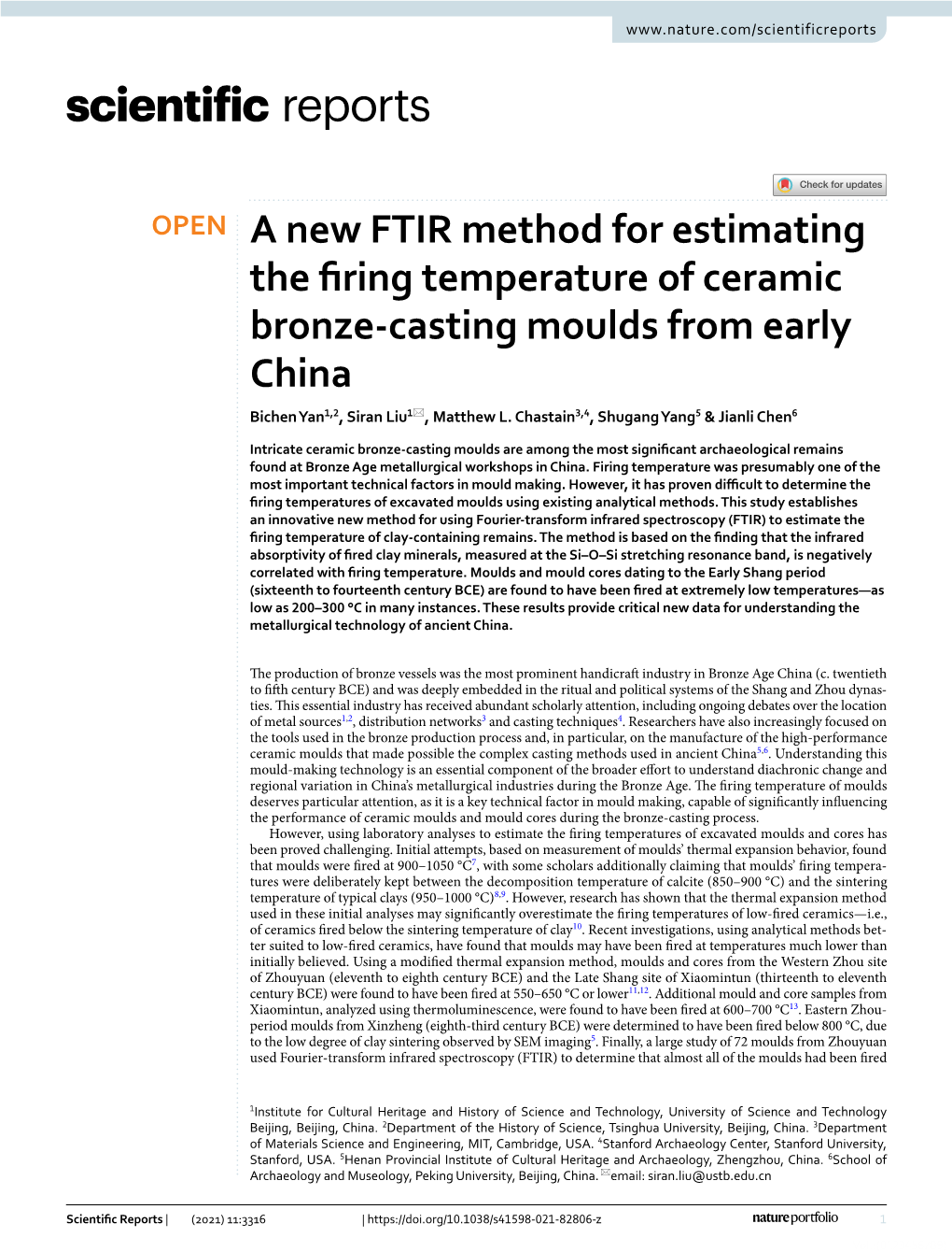 A New FTIR Method for Estimating the Firing Temperature of Ceramic