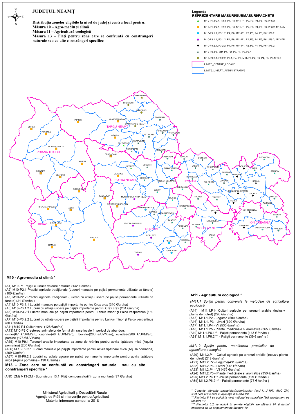 NEAMȚ Legen Da REPREZENTARE MĂSURI/SUBMĂSURI/PACHETE *