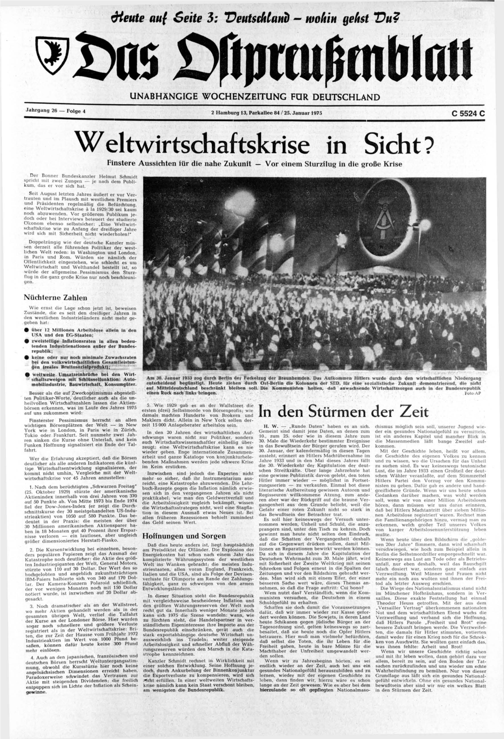 Weltwirtschaftskrise in Sicht? Finstere Aussichten Für Die Nahe Zukunft — Vor Einem Sturzflug in Die Große Krise